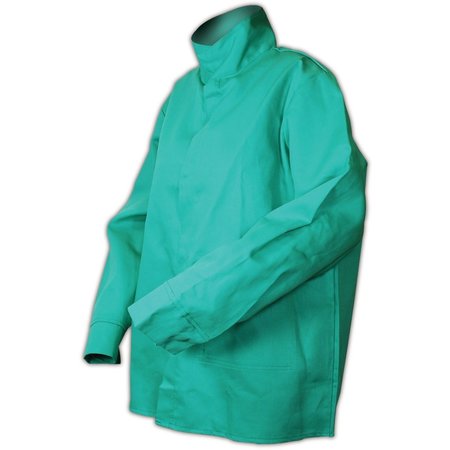 MAGID 1530RF Green ArcRated 90 oz Cotton Relaxed Fit Jacket, L 1530RF-L